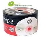 500 HP 16X Blank DVD-R DVDR Branded Logo 4.7GB Recordable Media Disc 10x50pk