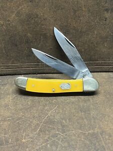 New ListingVintage Buck Creek Copperhead Knife Solingen Germany Yellow Handles 2 Blade