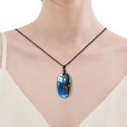 Natural Labradorite Pendant Crystal Necklace Healing Stone Necklace Charm