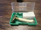 New ListingVTG Gem Featherweight Razor With Blade Box Gold Plated With Plastic Case