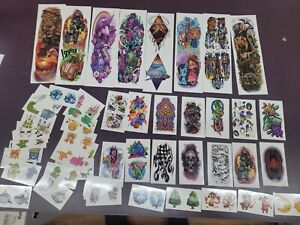82 Kids Body Temporary Tattoos Sticker Removable See Pics