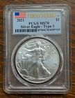 New Listing2021 American Silver Eagle (Type 1) MS-70 PCGS (FirstStrike®)  U.S. Coin  A03