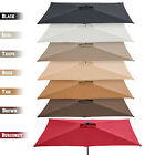 10'x6.5' Patio Umbrella Replacement Canopy 6-Rib Parasol Top Cover Outdoor Marke