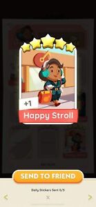 Monopoly Go 5 Star Card Sticker ⭐⭐⭐⭐⭐ Set 14 Happy Stroll