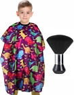 Kids Barber Cape with Neck Duster Brush, Professional Salon Hair Cutting Cape