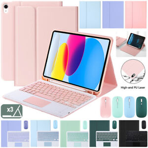 Case Cover Keyboard W/Touchpad Mouse For iPad 5/6/7/8/9/10th Gen Air 4 5 Pro 11