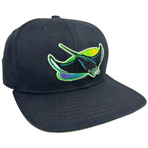 Vintage Tampa Bay Devil Rays New Era Snapback Hat Cap - Black Color - USA Made