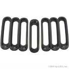 Black Grill Inserts 7pc Grille Inserts Fits Jeep Wrangler JK 2007-2017 New (For: Jeep)