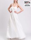 RRP€510 MAGIC BRIDE Tulle Wedding Gown US16 DE46 3XL Embroidered Rhinestones