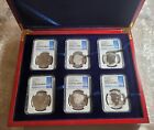 2023 MS70 PF70 6-Coin Set  Morgan & Peace Silver Dollar REVERSE NGC FIRST DAY %