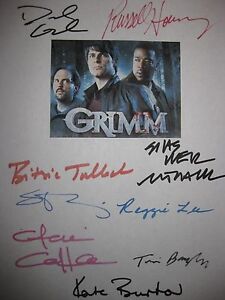 Grimm Signed TV Script X9 David Giuntoli Russell Hornsby Elizabeth Tulloch repnt