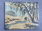 OLD ANTIQUE OIL PAINTING CALIFORNIA PLEIN AIR TREE LISTED ART MARGARET CARLSTEDT