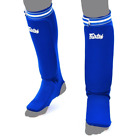 Elastic Shin Pads Guard FAIRTEX Sock Type MuayThai Boxing Training Blue One Size
