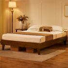 Twin/Full/Queen Size Wood Bed Frame, Wooden Platform Bed w/Wooden Slats