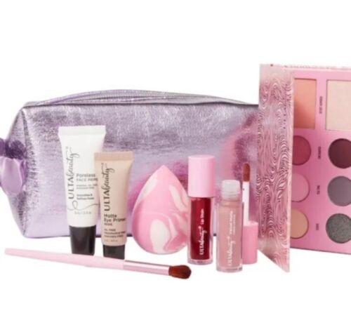 Ulta Beauty Collection 8 Piece Makeup Gift Set With Lilac Bag. New