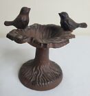 Vintage Cast Iron Small Tabletop Bird Feeder Bath 5