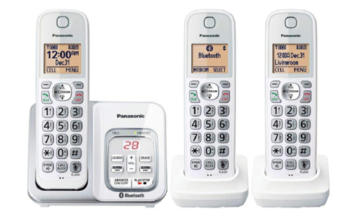 Panasonic KX-TG833SK1 Cordless Phone W/Digital Answering Machine, Bluetooth