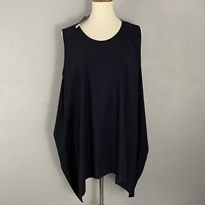 $248 NWT Elemente Clemente Women's Shirt Size 4 Black Blanche Top Lagenlook NEW
