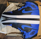 NEW Nike Air Jordan 1 Mid Hyper Royal Blue Black Sneaker Mens Size 14 554724-077
