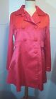Womens Dressy Trench Coat from Emma G ~ Sz M Coral Double Breasted fully lined