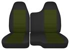 Designcovers For Chevy Colorado Front 60-40 Seat Cover 2004-2012 Black Charcoal