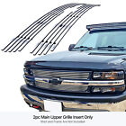Fits 1999-2002 Chevy Silverado 1500/2500 Upper Chrome Billet Grille Grill Insert (For: 2000 Chevrolet Silverado 1500)
