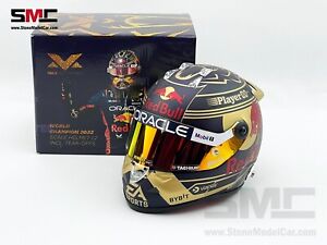 Red Bull F1 RB19 #1 Max Verstappen 3x World Champion 2023 Schuberth 1:2 Helmet