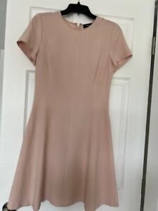 Theory Jatinn Short Sleeve Wool Dress Size 6 Soft Pink