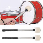 2pcs Bass Drum Beaters Pair Mallets With Felt Head Stainless Steel Stick