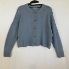 Madewell Clemence Cropped Cardigan Women Size Small Gray Boxy Wool Button Up