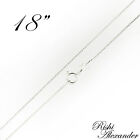 Sterling Silver BOX Chain Necklace Thin .7mm 012 Gauge 925 Italy Italian Jewelry