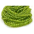 AAA+ Peridot Gemstone Natural Micro Faceted Round 5mm Beads 16