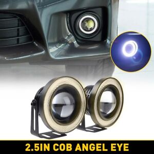 Universal 2Pcs 2.5 Round LED Projector DRL Halo Angel Eyes Fog Lights Lamp EU (For: 2022 Kia Rio)