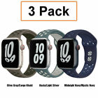 3 PACK Silicone Sport Band Strap for Apple Watch Series 8 7 6-1 SE 40/44/45/49mm