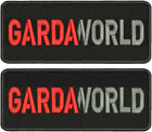 GARDAWORLD EMBROIDERY PATCH 10X4  HOOK ON BACK  BLK/RED/GRAY
