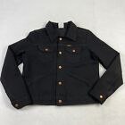 Wrangler Modcloth Denim Jacket Women's Medium Black Denim Stretch Western Button