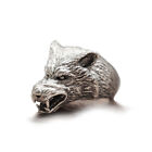 wolf fox odin viking ring sterling silver 925 animal jewelry Biker Werewolve