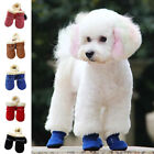 4Pcs Waterproof Dog Cat Snow Booties Puppy Winter Warm Anti-Slip Shoes Pet Socks