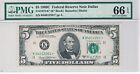 ⭐ Fr. 1972-K*  Star 1969 C $5 Federal Reserve Note Dallas PMG 66 EPQ