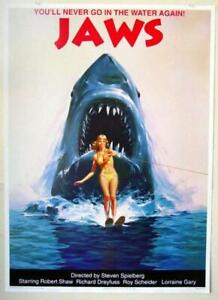 Jaws Vintage Movie Poster 1990's British Import 25 x 35