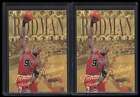 1998-99 Metal Universe Precious Gems Sample Dennis Rodman pair 00/50 91/50