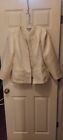 Sag Harbor Woman Ivory Blazer Jacket Sz 2X Zipper Pockets Long Sleeve Lined