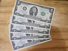 New ListingPack of (5) NEW $2 Bills Uncirculated 2017A Consecutive US Two Dollar Bank Note