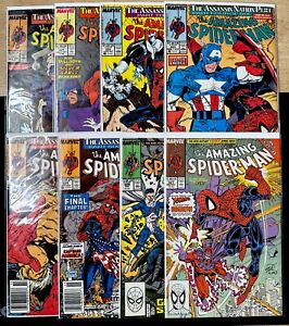 The Amazing Spider Man #320 - #327 Marvel Comics 1989/1990 with Bag & Board