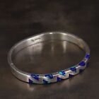 VTG Sterling Silver 950 - MEXICO Azurite Inlay 6.5
