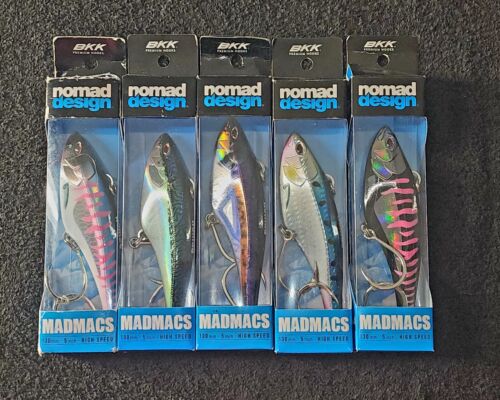 New Listing❗️LOT OF 5❗️NOMAD LURES MADMACS 130 SNK Trolling Casting Saltwater Tuna Wahoo 5