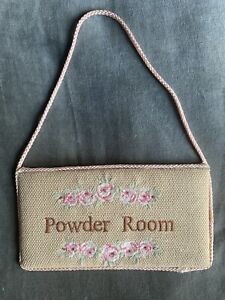 Rachel Ashwell Simply Shabby Chic Restroom Powder Room Roses Floral Door Sign