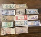 Lot OF 13 Vintage Foreign World Currency Paper Money Banknotes Mostly S. America