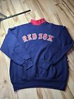 Vintage Majestic Men's Red Sox Mock Turtleneck Sweatshirt Large