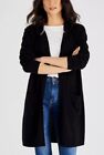 CHARTER CLUB NWT X-Large Black 100% Cashmere Open-Front Duster Cardigan Hoodie